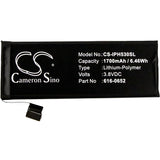 Battery for Apple A1234 A1457 A1516 A1518 A1528 A1529 A1530 A1533 iPhone 5s ME341LL/A ME342LL/A ME344LL/A ME345LL/A ME347LL/A ME348LL/A ME349LL/A ME432LP/A 616-0652 616-0719 616-0720 616-0722 616-0728