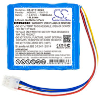 Battery replacement for IMT Medical Bellavista 1000 Bellavista Respirator 1000 H2B360 300.784.00 030.811.020 110807-O