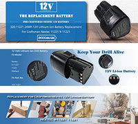 12V Battery Replacement for Craftsman Nextec 12 Volt Lithium ion Battery 9-11221 11221 Part No 320.11221