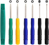 (TM) - 7 Tools (T8, T6, T5, T-, T+, Plastic & Pentalobe) Repair Kit Opening Tools for iPhone, iPad, GPS, Kindle, Nook, iPod, Watch Repair, Battery Replacement