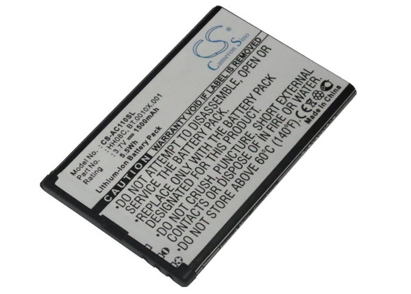 Battery for Acer beTouch E110 BT.0010X.001 HH08C