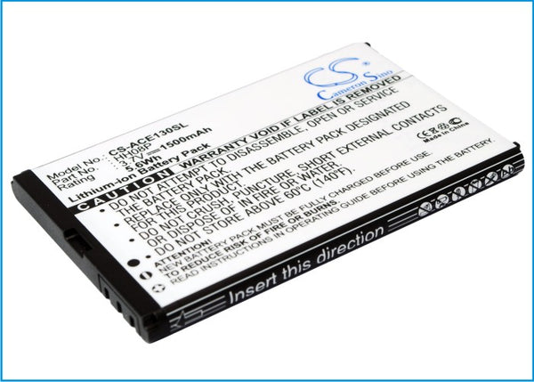 Battery for Acer beTouch E130 beTouch E130 B beTouch E140 E130 E140 BT.0010S.002 HH08P