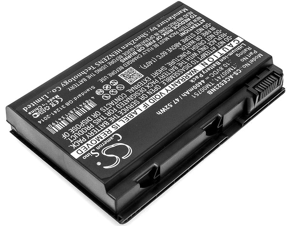 Battery for Acer TravelMate 5330-332G16MN Extensa 5220-1A1G12 Travelmate 5330 TM00751 TM00741 LC.BTP00.011 LC.BTP00.005 GRAPE32 BT.00607.017 BT.00607.008 BT.00605.025 BT.00605.022