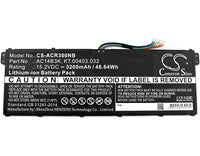 Battery for Acer ES1-572-31BD AC14B3K KT.00403.032