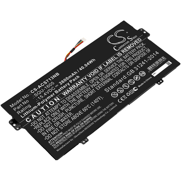 Battery for Acer SF713-51-M1XS SF713-51-M16U SF713-51-M0BQ SF713-51-M2XL SF713-51-M0AK SF713-51-M51W SF713-51-M25G SF713-51-M61U SF713-51-M4TC SF713-51-M4HA SF713-51-M494 SF713-51-M5HS SQU-1605