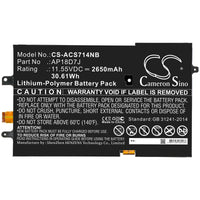 Battery for Acer Swift 7 SF714-52T-74A8 Swift 7 SF714-52T-72QU SWIFT 7 SF714-52T-52DJ Swift 7 SF714-52T-73CQ Swift 7 SF714-52T-70XR Swift 7 SF714-52T-54XE Swift 7 SF714-52T-741T AP18D7J