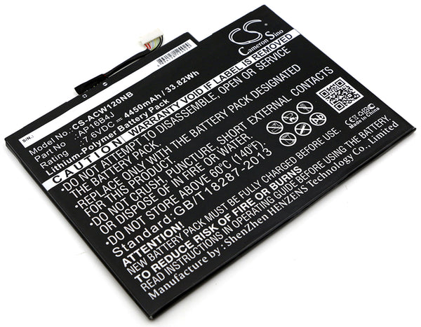 Battery for Acer Switch 5 SW512-52-51VN Switch 5 SW512-52-740J Switch 5 SW512-52-73Y5 Switch 5 SW512-52-57T9 Switch 5 SW512-52-513B AP16B4J KT.00204.003 NT.LCDAA.014 NT.LCDEK.002