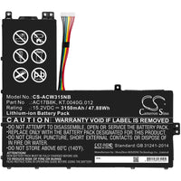 Battery for Acer SF315-52G-55UW Swift 3 SF315-52-37YA Swift 3 SF315-52-33VZ Swift 3 SF315-52-33ZE-NX.GZBEV Swift 3 SF315-52-35CP Swift 3 SF315-52-33KX-NX.GZBEG SF315-52G-58R7 AC17B8K KT.0040G.012