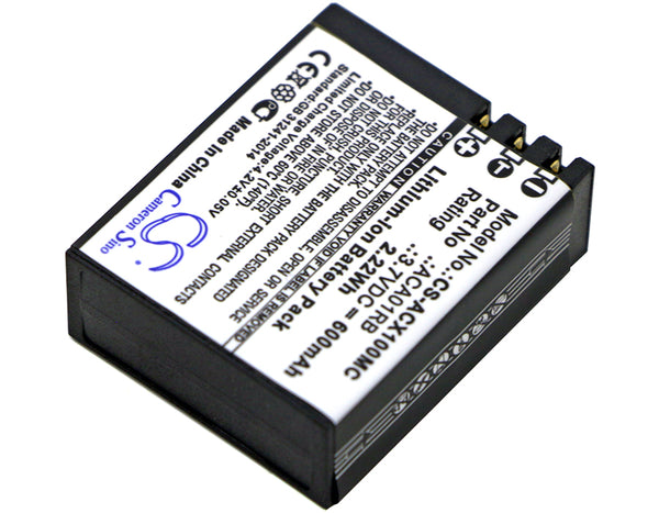 Battery for ACTIVEON CX CX Gold CX HD ACA01RB