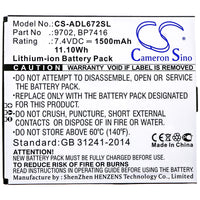 Battery for Additel 672 ADT 672 9702 BP7416