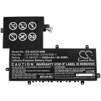 Battery for Asus Chromebook C204MA-GJ0080 C204MA-GJ0003 Chromebook C204MA-BU0005 C204MA-1A Chromebook Flip C214MA-YS02T C204MA-YS02-GR C204MA-BU0010 0B200-03370000 0B200-03370100 C31N1836 C31N1836-1