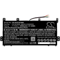 Battery for Asus C523NA-A20007 C523NA-A20026 C423NA-BZ0057 C423NA-BZ0027 C423NA-EB0050 C423NA-BV0051 C523NA C523 C423NA-EB0108 C423NA-BZ0004 C423NA-BV0078 0B200-03060000 0B200-03130000 C21N1808