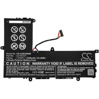 Battery for Asus R209HA-FD0034TS E200HA-FD0079TS E200HA-1B EeeBook X206HA-FD0051T EeeBook X206HA-FD0050TS R209HA-FD0014TS E200HA-1A EeeBook X206HA-FD0018TS E200HA-FD0009TS 0B200-01870000 C21N1521