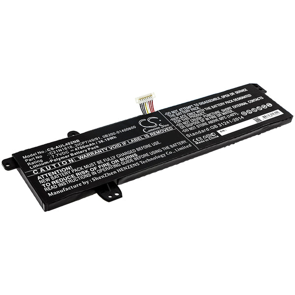 Battery for Asus E402BA-GA209T E402BA-fa036T E402BA-2B E402BA E402BA-GA131T E402BA-GA147T F402BA E402BA-1R 0B200-01400600 2ICP7/49/91 C21N1618