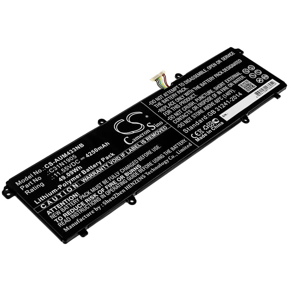 Battery for Asus VivoBook S14 M433IA-EB514T VivoBook S14 M433IA-EB203 VivoBook 14 S433FL-EB180T VivoBook S14 M433IA-EB204 VivoBook S14 M433IA-EB054T VivoBook S14 M433IA-EB069T 0B200-03580200 C31N1905