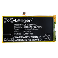 Battery for Asus I001D ROG Phone 2 ROG Phone 2 Strix ROG Phone 2 Ultimate ROG Phone II ROG Phone II Strix ROG Phone II Ultimate ZS660KL 0B200-03510300 C11P1901