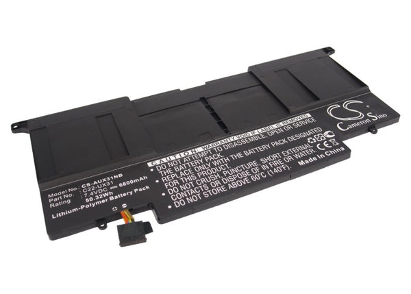 Battery for Asus UX31 UX31 Ultrabook UX31A UX31A-R4004H UX31E Ultrabook UX31E-DH72 UX31KI3517A ZenBook UX31 Zenbook UX31A ZenBook UX31E C22-UX31