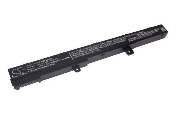 Battery for Asus X551CA-0051A2117U X551CA-DH21 X551CA-SX024H X551CA-SX029H X551C-SX014H A31N1319 A41N1308 YU12125-13002 YU12008-13007D X45LI9C A31LJ91 0B110-00250100M-A1A1A-327-03D3