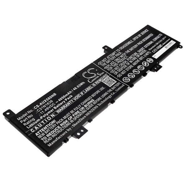 Battery for Asus N580VD-DM039T N580GD-E4047T N580VD-FY246T N580GD-FI018T VivoBook Pro 15 N580GD-E4189T N580GD-E4171T N580GD-DM230T N580VD-FY255T 0B200-02580000 0B200-02580100 0B200-02580200 C31N1636