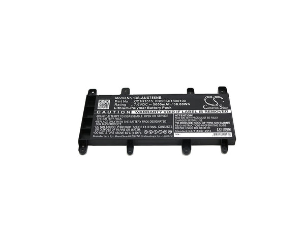 Battery for Asus K756 K756U K756UA K756UB K756UJ K756UX X756UA X756UB X756UF X756UJ X756UQ X756UV X756UX Z756UQ 0B200-01800100 C21N1515