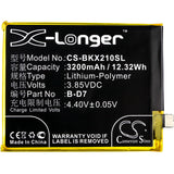Battery for VIVO 1725 1728 X21 X21 UD X21 UD Dual SIM X21 UD Dual SIM TD-LTE X21A X21UD A B-D7
