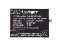 Battery for BBK Vivo V5s Vivo V5s Dual SIM Vivo V5s Dual SIM TD-LTE VIVO Y67 VIVO Y67L B-62 B-B2