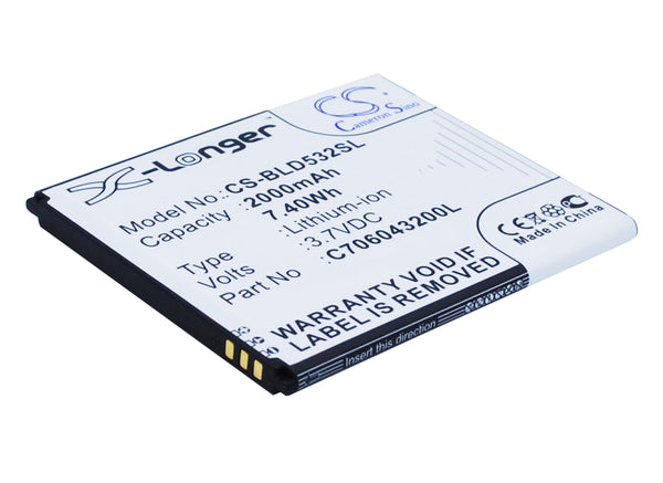 Battery for BLU D532 D532U D534 D670 D670U L120 L131L L131U Life One Life One M Studio 5.0 II Studio 5.0C HD Studio 5.0C Mini Studio C Mini Studio C Mini 5.0 C706043200L C706043200T