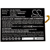 Battery for LG G Pad 5 10.1 G Pad 5 10.1 FHD LM-T600L LM-T600QS LM-T600TS LM-T600VS BL-M02 EAC6452601
