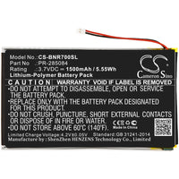 Battery for Barnes & Noble BNRV700 GlowLight Plus 7.8 PR-285084