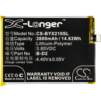 Battery for VIVO X20 Plus X20 Plus A X20 Plus A Dual SIM X20 Plus A Dual SIM TD-LTE X20 Plus Dual SIM X20 Plus UD X20 Plus UD Dual SIM X20 Plus UD Dual SIM TD-LTE B-D2 BK-B-D2