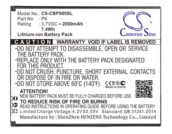 Battery for Cubot P9 P9