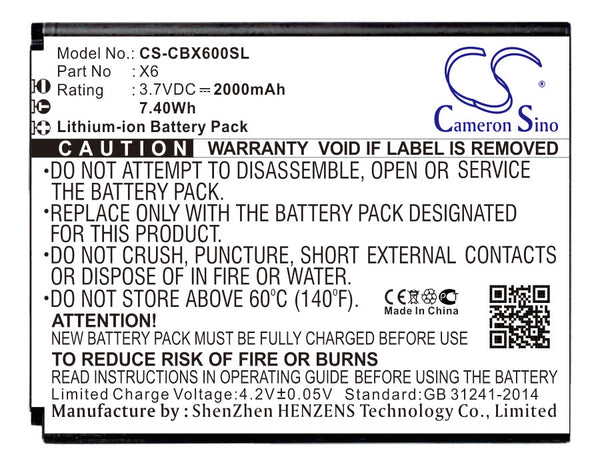 Battery for Cubot X6 X6
