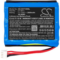 Battery for Clarke-Tech CT Triple CT-MT1