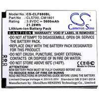 Battery for Cilico F880 F880P F880PEU CL5700 CM1801