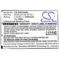 Battery for Datalogic Axist DL-Axist 3H21-00000491 94ACC0128 94ACC0129 BTDL1