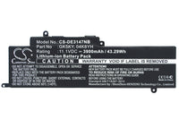 Battery for DELL Inspiron 11 3147 Inspiron 11 3147 3000 11.6" Inspiron 13 7347 04K8YH GK5KY