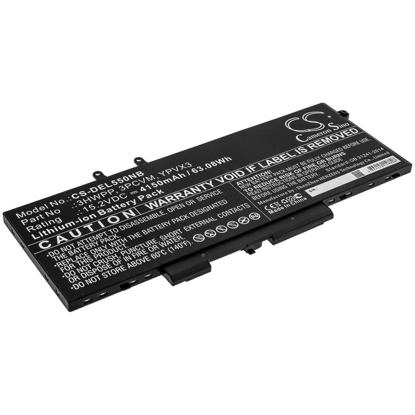 Battery for DELL Latitude 14 5410 N007L541014EM Latitude 14 5410 45VNN Latitude 14 5410 JMX42 Latitude 14 5410 8WCTT Latitude 14 5410 3TKJ6 Latitude 14 5410 4N4GD Latitude 14 5410 3HWPP 3PCVM YPVX3