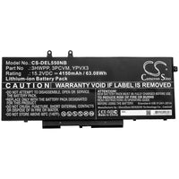 Battery for DELL Latitude 14 5410 N007L541014EM Latitude 14 5410 45VNN Latitude 14 5410 JMX42 Latitude 14 5410 8WCTT Latitude 14 5410 3TKJ6 Latitude 14 5410 4N4GD Latitude 14 5410 3HWPP 3PCVM YPVX3