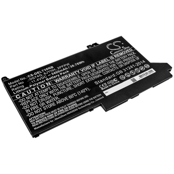Battery for DELL Latitude 12 7480 N013L7280-D1606CN Latitude 12 7280 Latitude 12 7300 0G74G 2PFPW 8JYHH