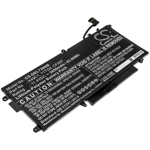 Battery for DELL Latitude 5289 2-in-1 Latitude 7390 2-in-1 71TG4 CFX97 X49C1