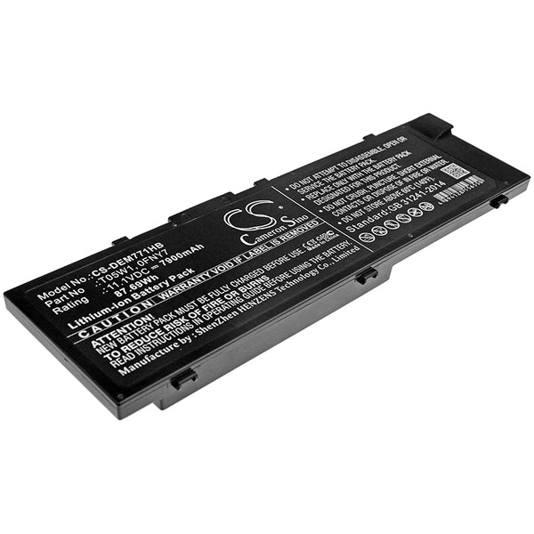 Battery for DELL Precision 17 7710 Precision 15 7000 Precision 15 7520 Precision 7520 Precision 7710 Precision 17 7000 0FNY7 1G9VM 451-BBSB 451-BBSE 451-BBSF FNY7 GR5D3 M28DH MFKVP RDYCT T05W1 To5W1