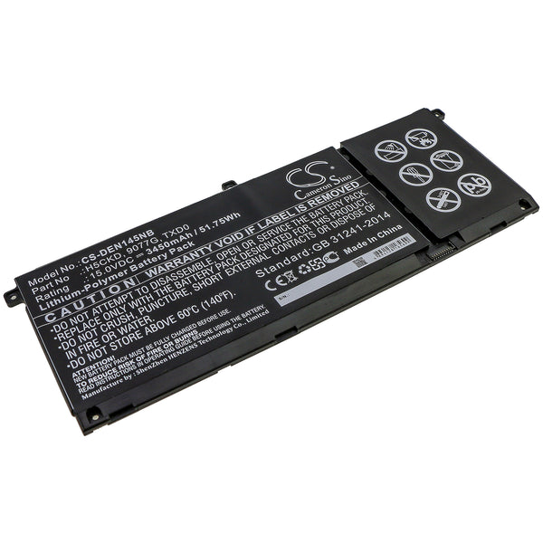 Battery for DELL Inspiron 13 7306 2-in-1 Inspiron 14 5401 Inspiron 15 5501 Inspiron 15 5502 Inspiron 15 7506 2-in-1 P97F Latitude 15 3510 9077G H5CKD TXD0