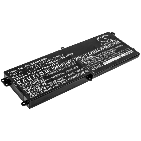 Battery for DELL Alienware Area 51m ALWA51M-D17 ALWA51M-D1766W Alienware Area-51m ALWA51M-D19 Alienware Area 51m ALWA51M-D17 Alienware Area 51m ALWA51M-D19 07PWXV 7PWKV DT9XG