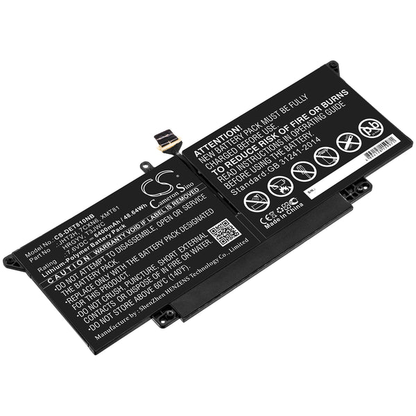 Battery for DELL H0DN8 H0DN8+QQ2-01024 Latitude 7000 7410 14" Touchsc Latitude 7410 2-in-1 7CXN6 HRGYV JHT2H T3JWC XMT81