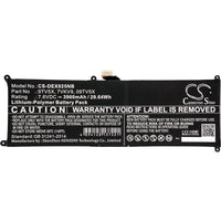 Battery for DELL XPS 12-9250-D2608TB XPS 12 9250 XPS 12-9250-D4505TB XPS 12-9250-D4305TB Latitude 12 7275 XPS 12 XPS 12-9250-D4308TB 07VKV9 09TV5X 0V55D0 7VKV9 9TV5X T02H T02H001 V55D0