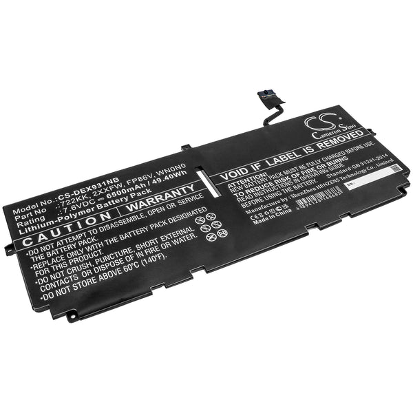 Battery for DELL XPS 13 9300 XPS 13 9300 2020 XPS 13 9300 i5 FHD XPS 13 9310 XPS 13 9380 2XXFW 722KK FP86V WN0N0