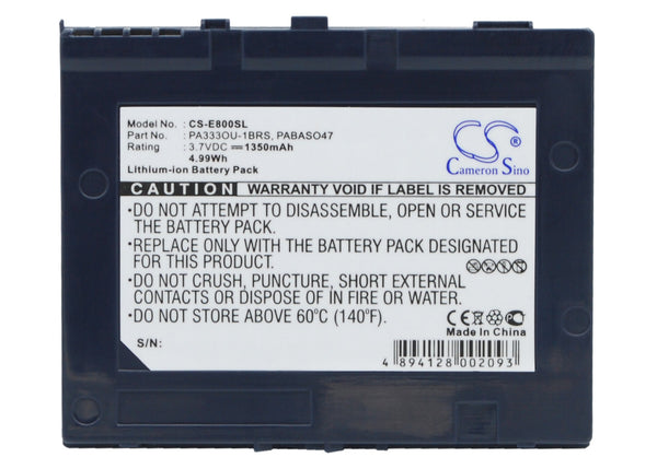 Battery for Toshiba E800 E800 Wifi E800w E805 E808 E830 E830 Wifi PA3330P-1BAS