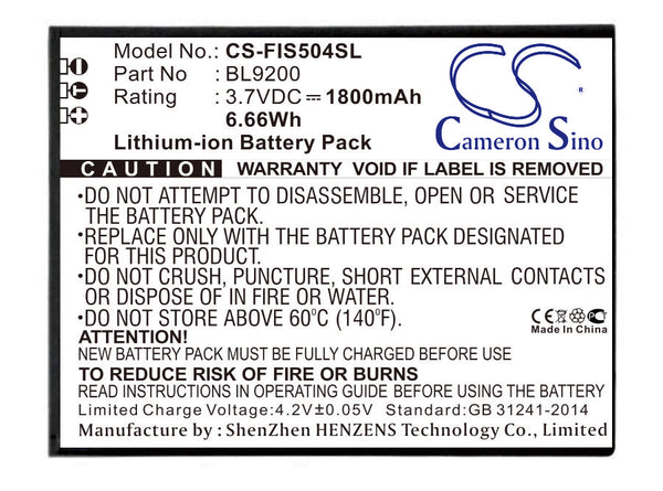 Battery for Fly Cirrus 2 FS504 BL9200