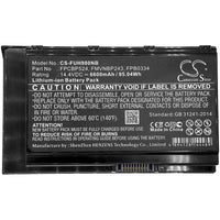 Battery for Fujitsu Celsius H980 S26391-K461-V100 CP722160-01 FMVNBP243 FPB0334 FPCBP524