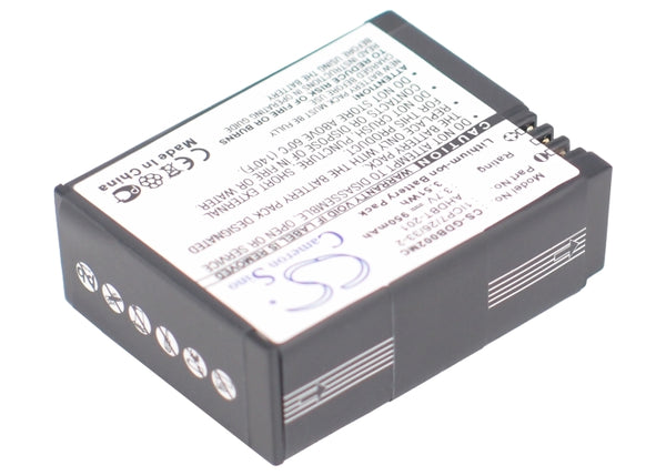 Battery for GoPro Hero3 Silver Edition 1ICP7/26/33-2 601-00724-00A AHDBT-201 AHDBT-301 AHDBT-302